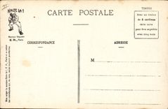 VINTAGE POSTCARD Militaria first days of a blue Reception of the arrival