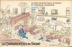 CPA Militaria Les commandements du soldat