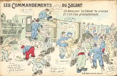 CPA Militaria Les commandements du soldat