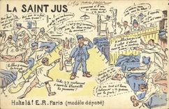 VINTAGE POSTCARD Militaria the Saint Juice