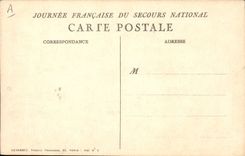 VINTAGE POSTCARD Militaria Day of the National Help