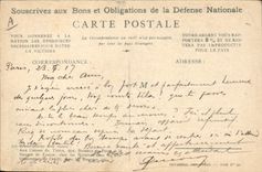 CPA Militaria Bons de la Defense Nationale