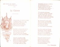 VINTAGE POSTCARD Militaria the bugle songs of the soldier Paul Deroulede (extendible chart)