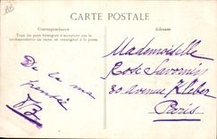 VINTAGE POSTCARD Mr. Fallieres President of the Republic Jean Lanne Colonel Ebener commander Lasson Rambouillet