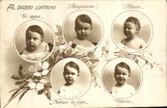 VINTAGE POSTCARD Al Babbo lontano