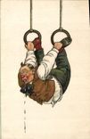 VINTAGE POSTCARD Gymnastic Rings