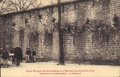 VINTAGE POSTCARD Teacher training school of Gymnastics and Joinville fencing the Redoute bridge of the Pheasantry the rampart