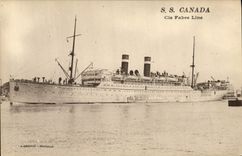 VINTAGE POSTCARD Boat S Canada Co Fabre line