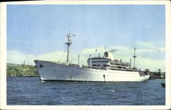 VINTAGE POSTCARD Boat Steamer Kampuchea Vietnam Laos maritime Transport