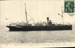 CPA Bateau Le general Chanzy de la Compagnie Generale Transatlantique 