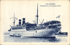 CPA Bateau SS Canada Paquebot de la Compagnie Fabre