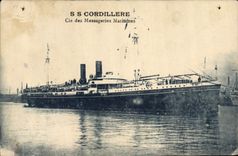 CPA Bateau SS Cordillere Cie des Messageries Maritimes