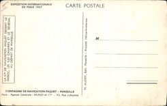 CPA Bateau Compagnie de Navigation Paquet Marseille 