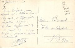 VINTAGE POSTCARD Fantasy Bathing suit Woman Treport Effect of the moon in full midday