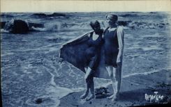 VINTAGE POSTCARD Fantasy Bathing suit Women On the Charente-native dimension