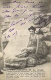 VINTAGE POSTCARD Fantasy Bathing suit Woman amateurs of the beach