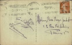 VINTAGE POSTCARD Fantasy Bathing suit Woman After the bath a little exercise