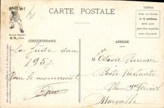 VINTAGE POSTCARD Militaria Fantasy In the room of rest