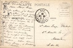 VINTAGE POSTCARD Militaria Fantasy With dining room