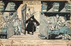 VINTAGE POSTCARD Fantaisie Militaria It is an error