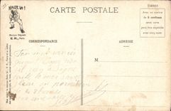 VINTAGE POSTCARD Militaria Fantasy With the instructions Trumpet