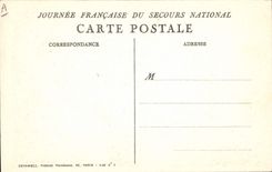 VINTAGE POSTCARD Fantasy Militaria National Help Woman