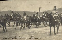 VINTAGE POSTCARD Visit president of the Republic