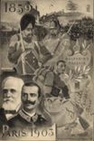 VINTAGE POSTCARD Vittorio Emanuele Solferino Magenta 1859 Paris 1903