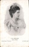 CPA SM Helene Reine d'Italie