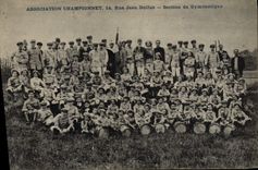 VINTAGE POSTCARD Association gymnastic Championnet 14 rue Jean Dolfus Section de