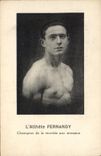 VINTAGE POSTCARD the atlhete Fernandy Champion of the rise to the rings
