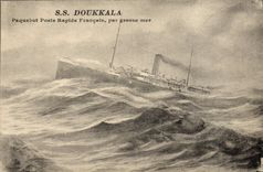 CPA Bateau Paquebot poste rapide francais Doukkala 
