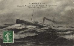 CPA Bateau Paquebot poste rapide francais Doukkala 