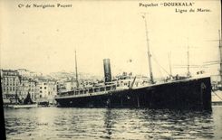 CPA Bateau Paquebot Doukkala Ligne du Maroc Cie de Navigation Paquet 