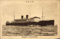 CPA Bateau Paquebot Campana SGTM