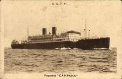 VINTAGE POSTCARD Boat Campana Steamer