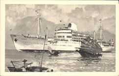 CPA Bateau Paquebot Cambodge Messageries Maritimes