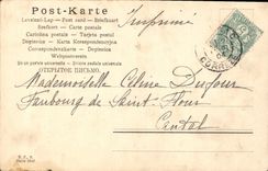 CPA Fantaisie Enfant Cigogne