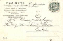 CPA Fantaisie Enfant Cigogne