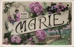 CPA Fantaisie Prenom Marie