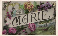 CPA Fantaisie Prenom Marie