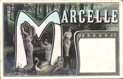 CPA Fantaisie Prenom Marcelle