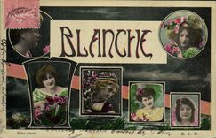 CPA Fantaisie Prenom Blanche