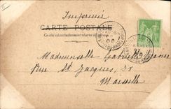 CPA Grenouille Crapaud Enfant