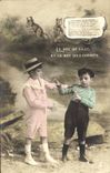 CPA Enfants Le rat des villes et le rat des champs