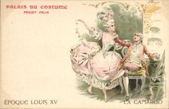 VINTAGE POSTCARD Illustrator Palate of the Costume Felix Project Camargo Time Louis XV