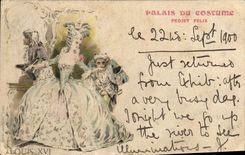 CPA Illustrateur Palais du Costume Projet Felix Louis XVI 