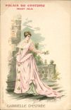 VINTAGE POSTCARD Illustrator Palate of the Costume Project Felix Gabrielle d' Estree