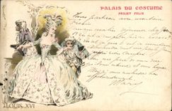 CPA Illustrateur Palais du Costume Projet Felix louis XVI