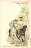 CPA Illustrateur Palais du Costume Projet Felix Costumes de chasse Louis XV Cheval Chevaux